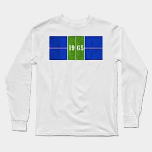 1965 Distressed Pickleball Court Blue/Green Long Sleeve T-Shirt